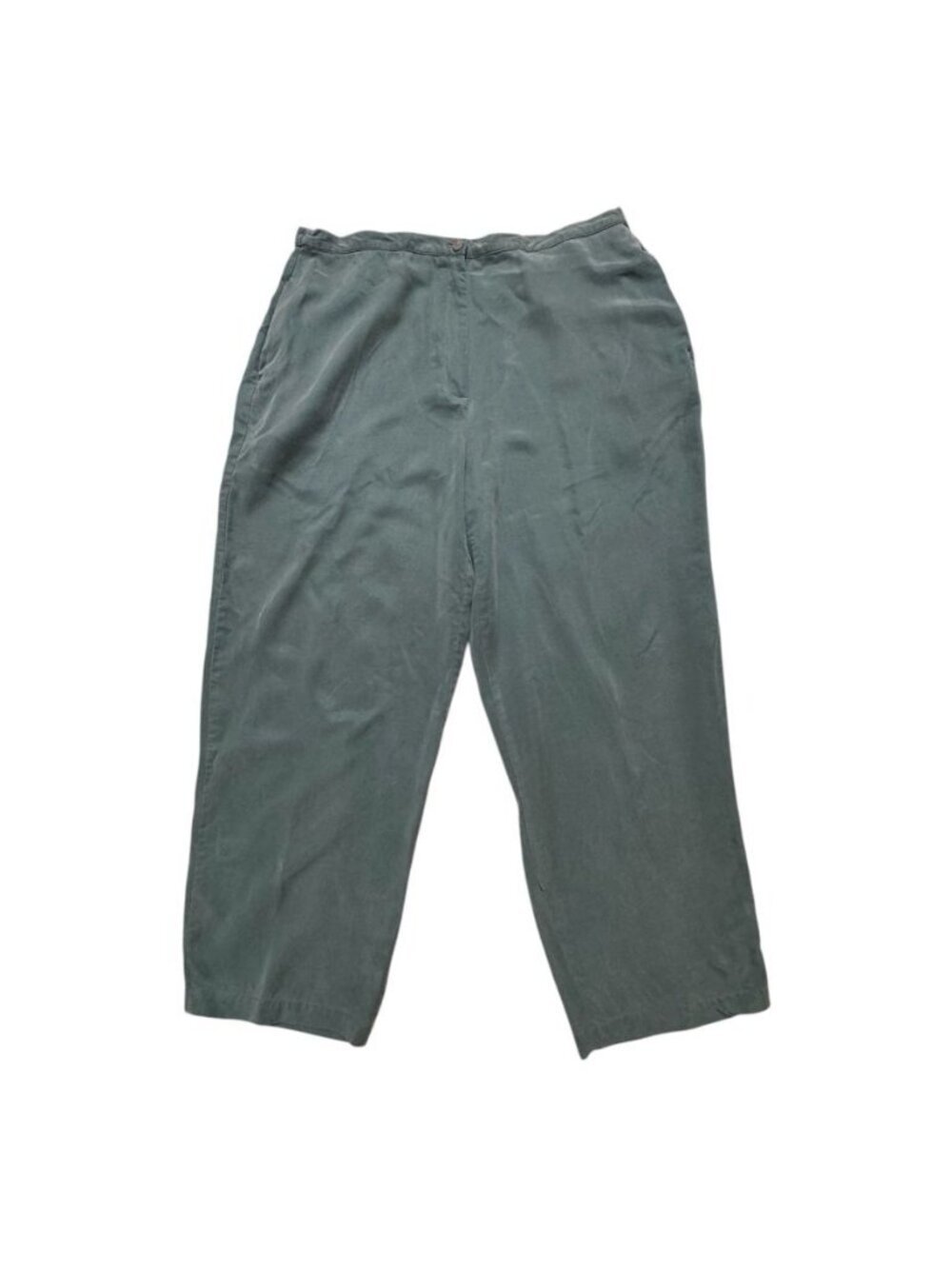 Karen Scott 100% Tencel Lyocell Pull On Pants Blue Elastic Waist 1X Petite